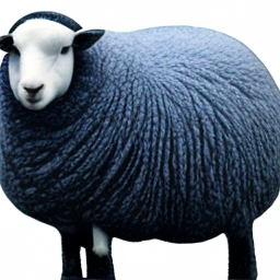 A realistic sheep on ice with background removed, 8k.png