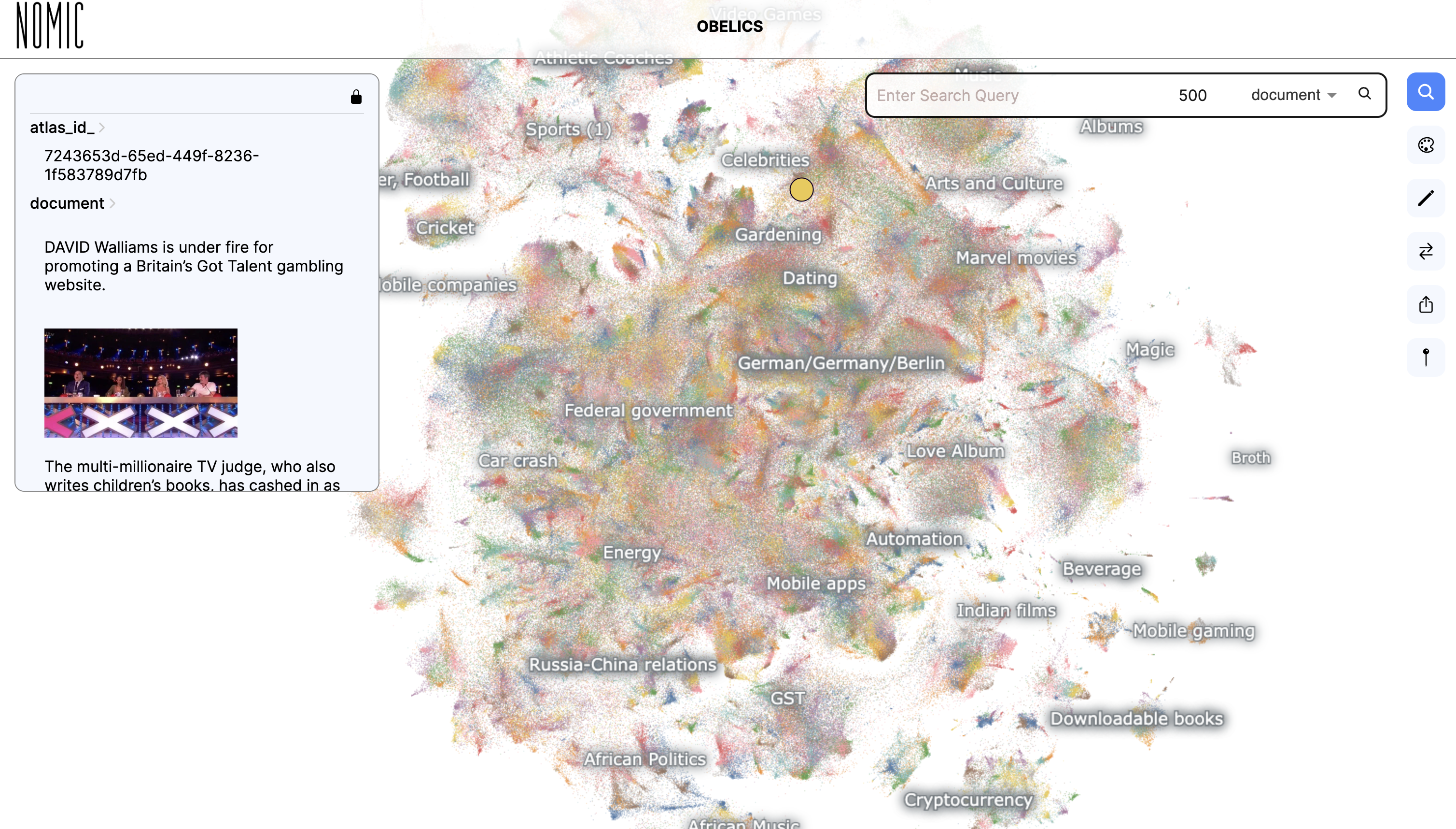 OBELICS Nomic map