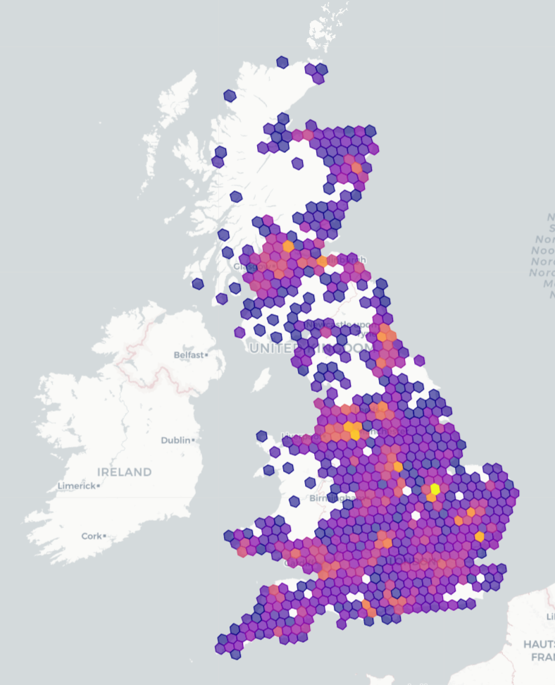 Spatial distribution of solar power systems