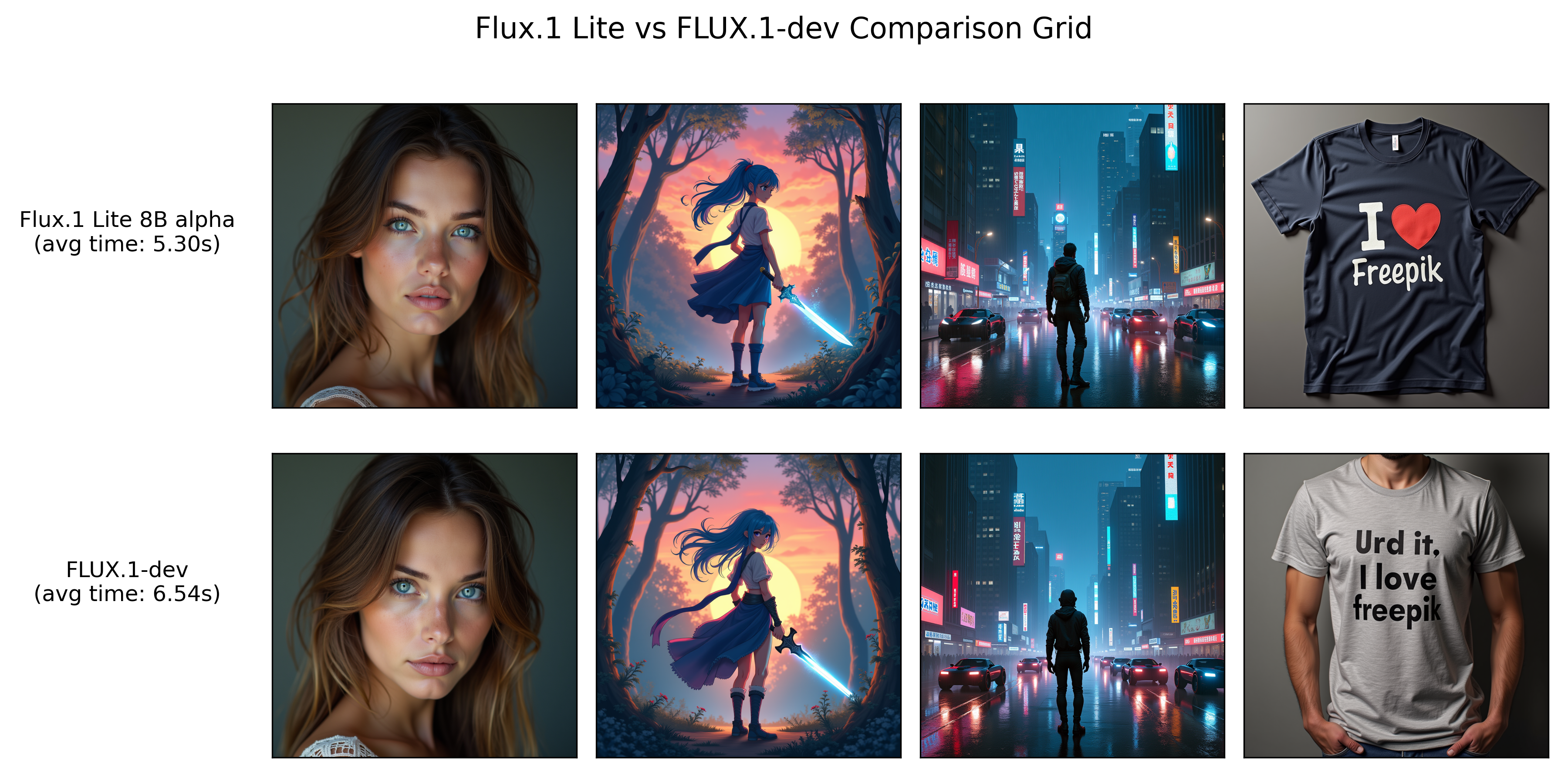 Flux.1 Lite vs FLUX.1-dev